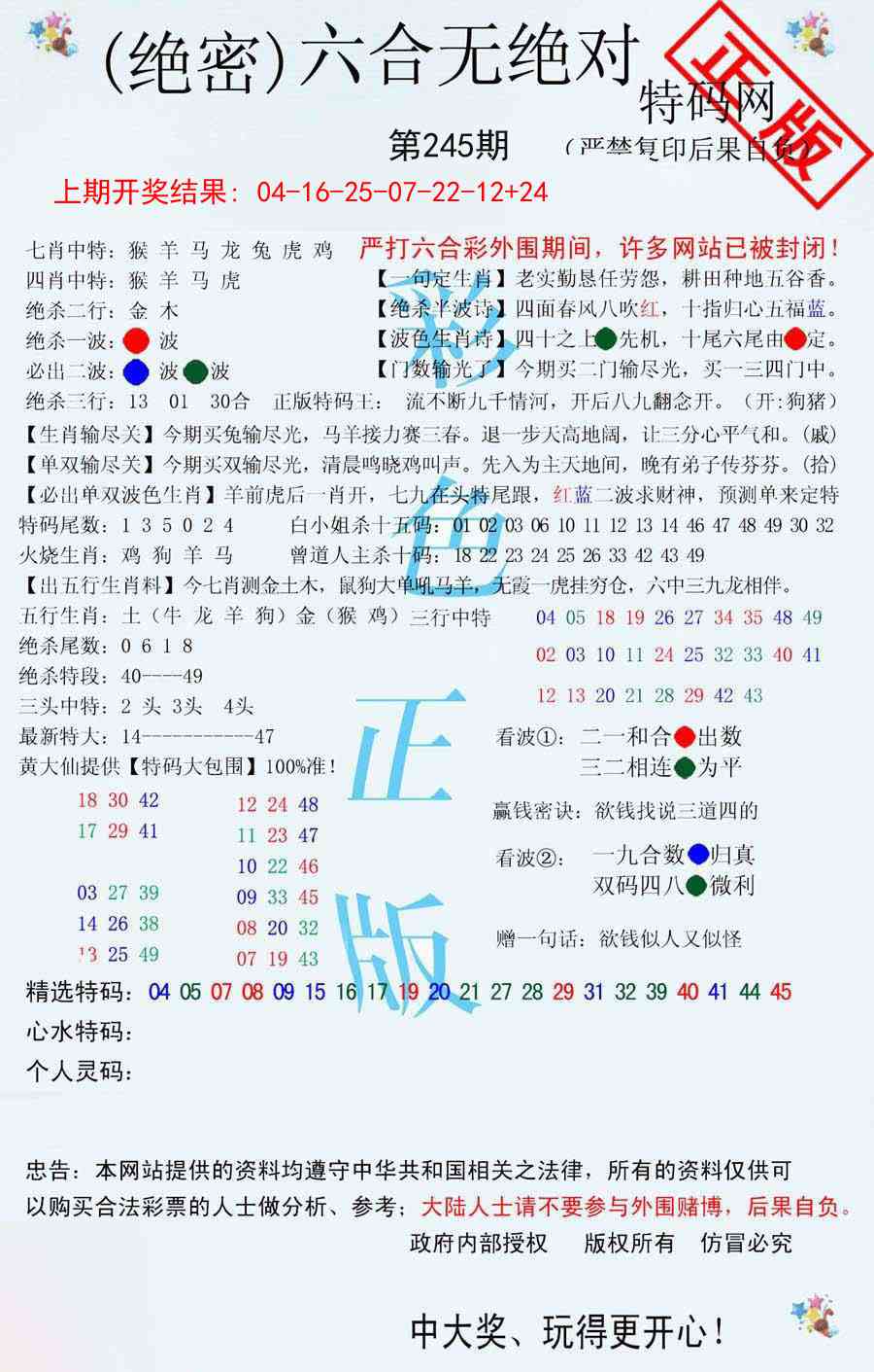 245期六合无绝对[图]