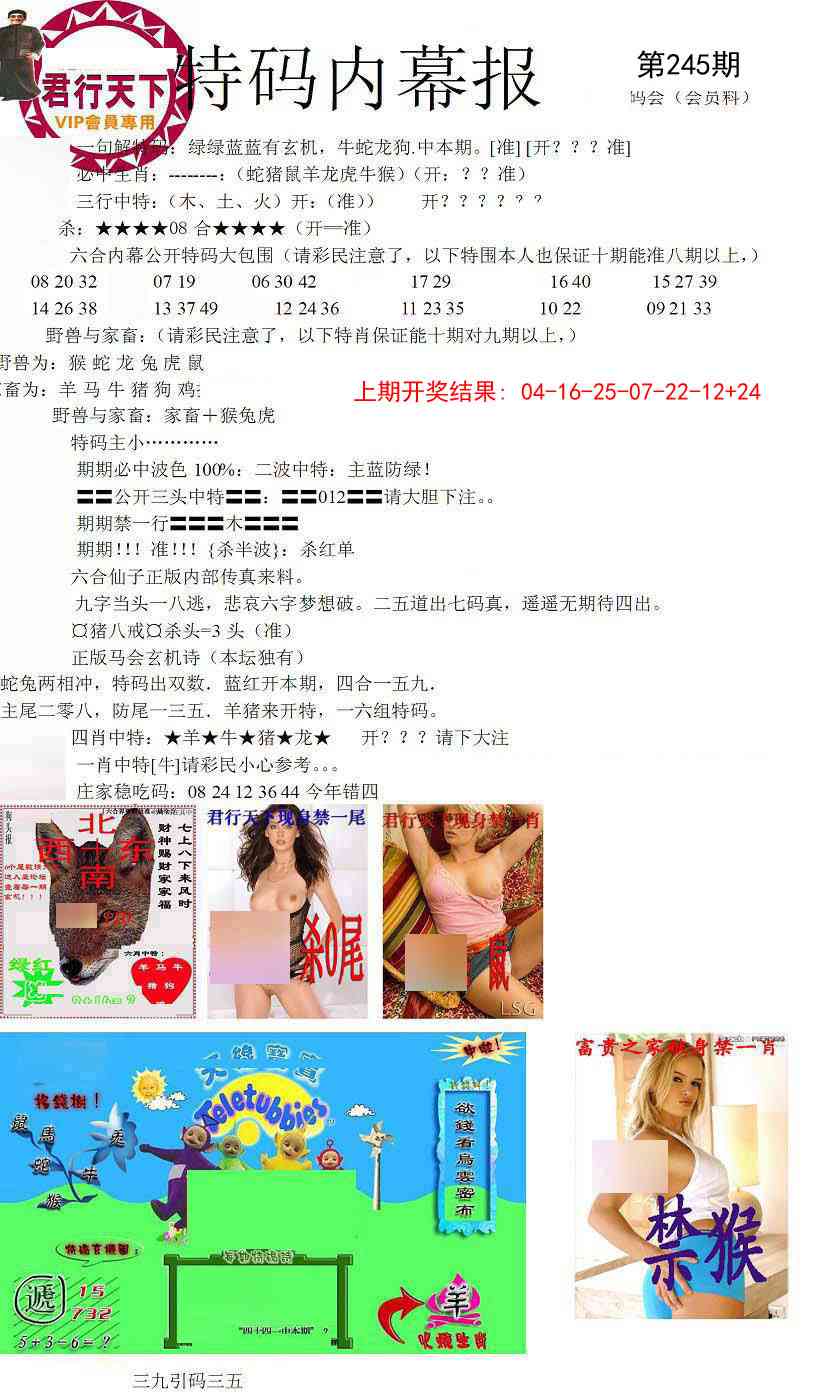 245期特码内幕报[图]
