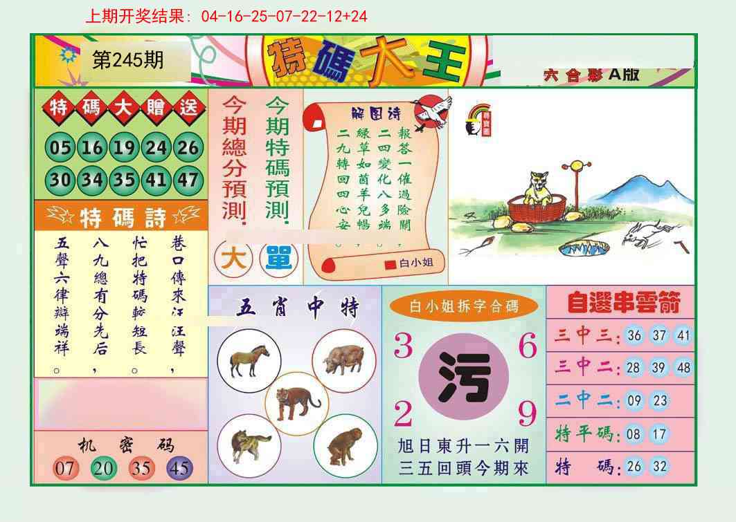 245期特码大王A[图]