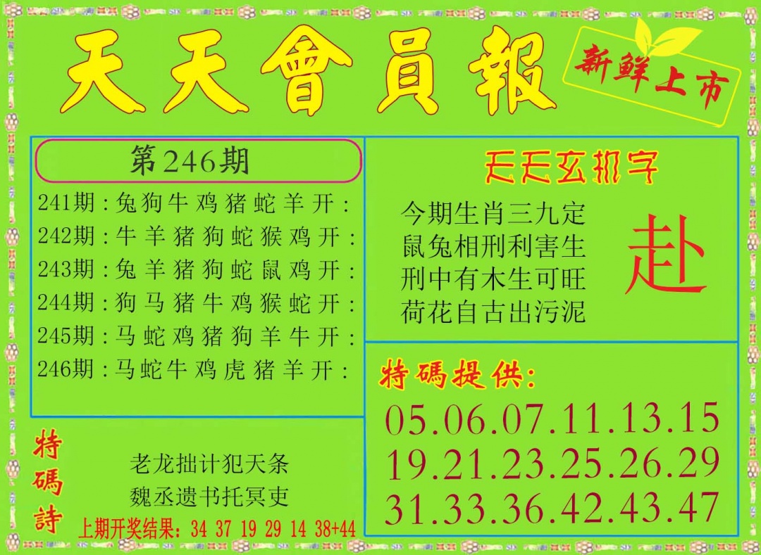 246期天天会员报[图]