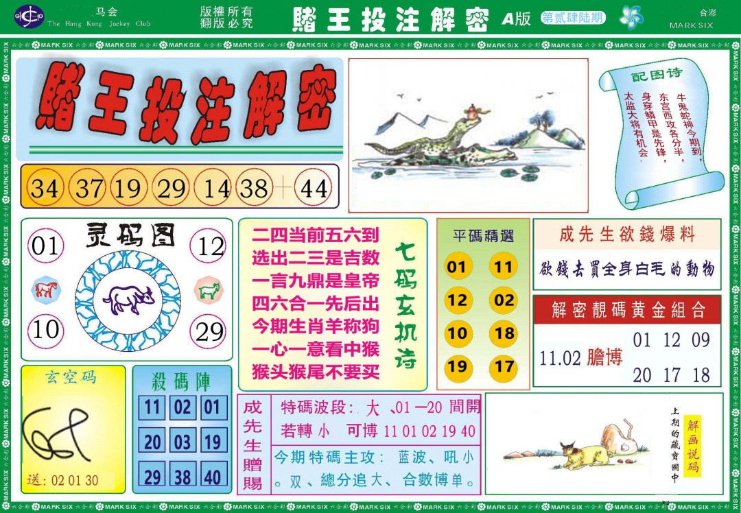 246期赌王投注解密[图]