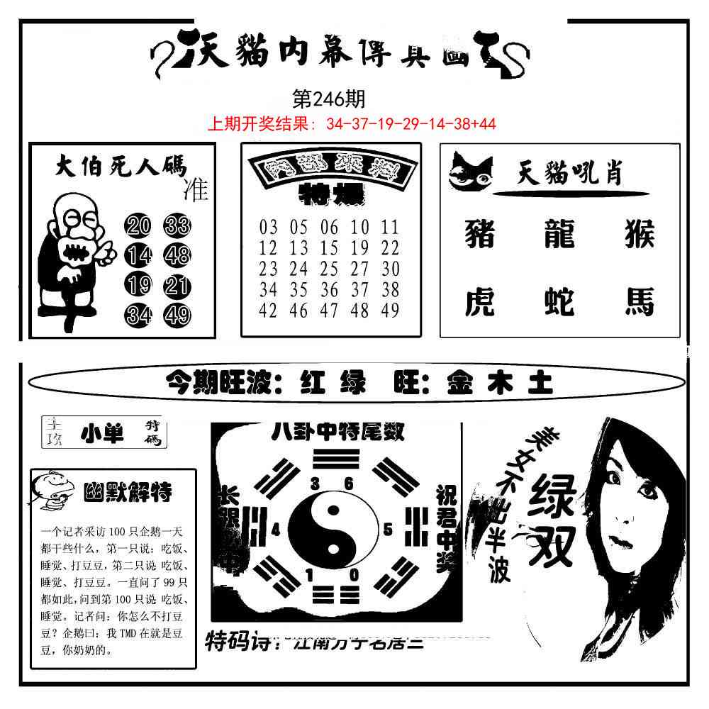 246期内幕传真图[图]
