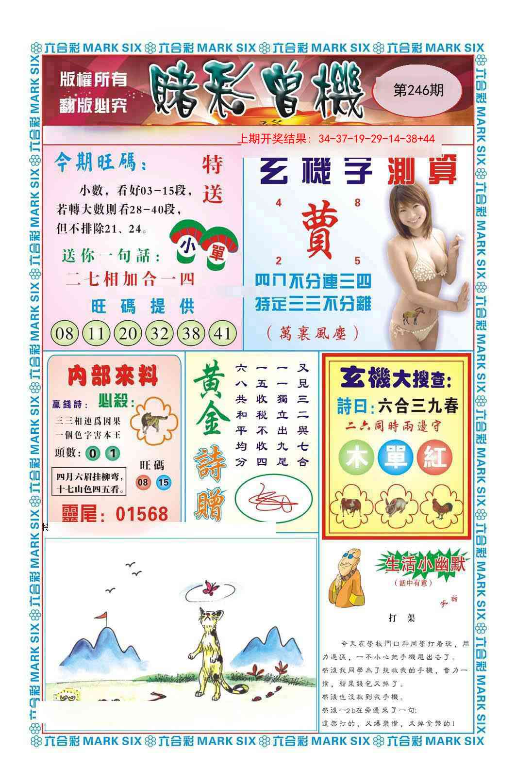 246期赌彩曾机[图]