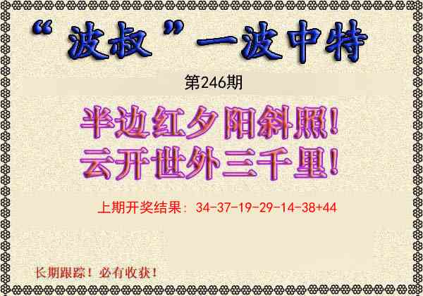 246期波叔一波中特[图]