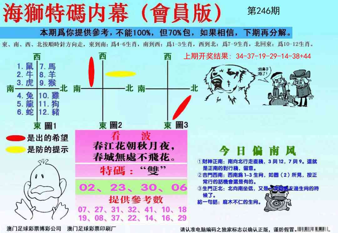 246期海狮特码会员报[图]