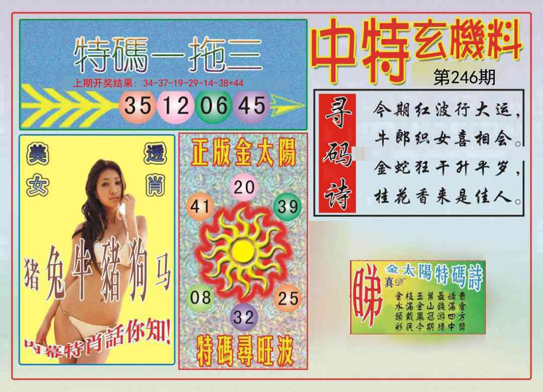 246期中特玄机料[图]