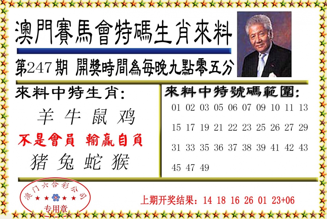 247期特码生肖来料[图]