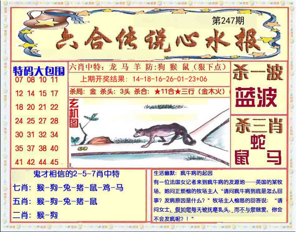 247期六合传说(心水版)[图]