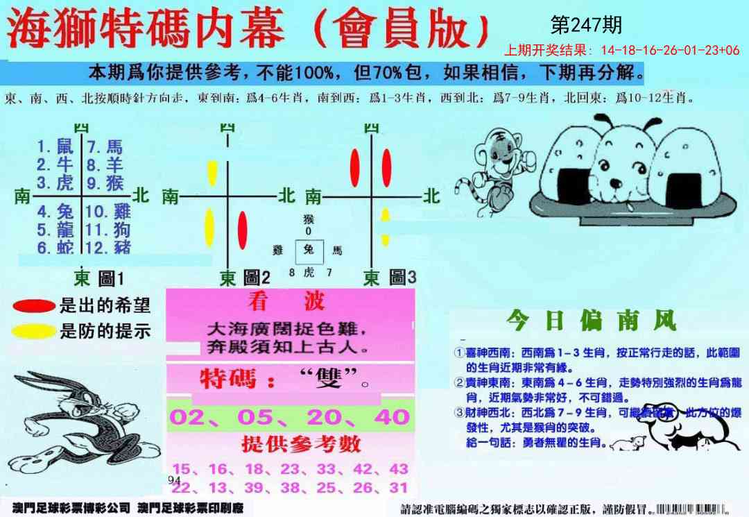 247期另版海狮特码内幕报[图]