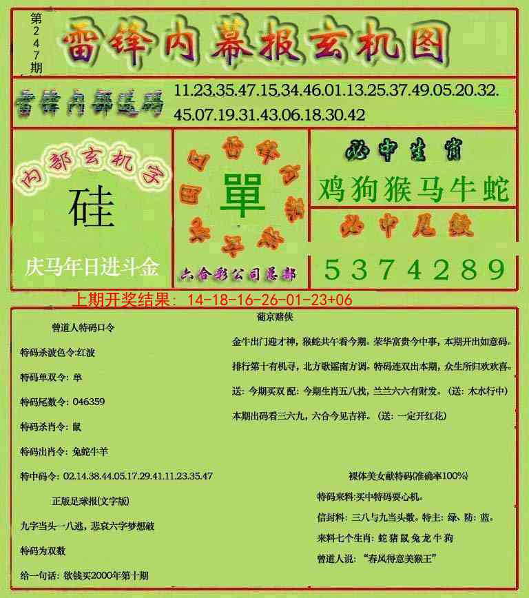 247期雷锋玄机报[图]