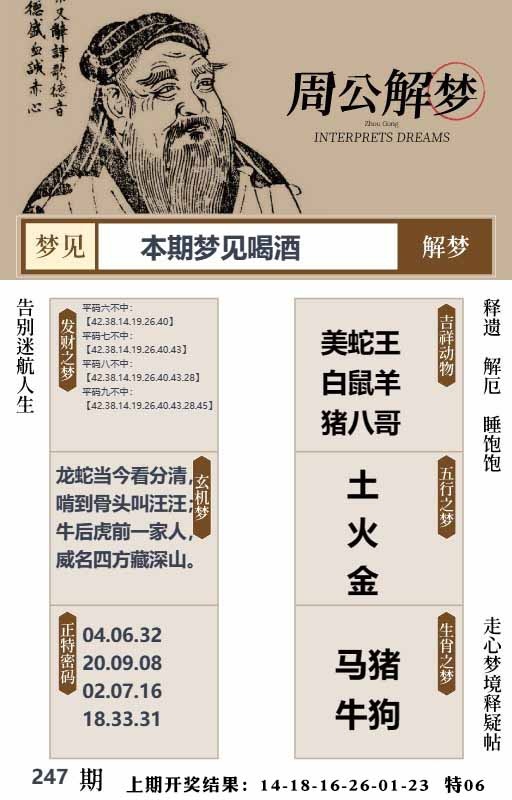 247期周公解梦贴[图]