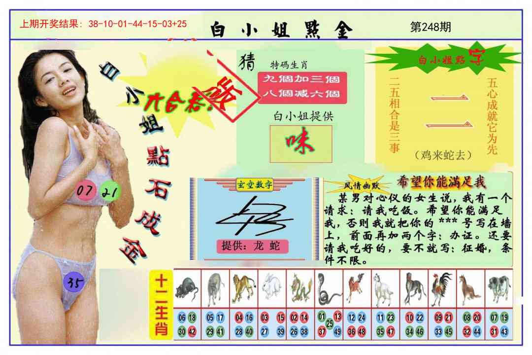 248期白小姐点金[图]