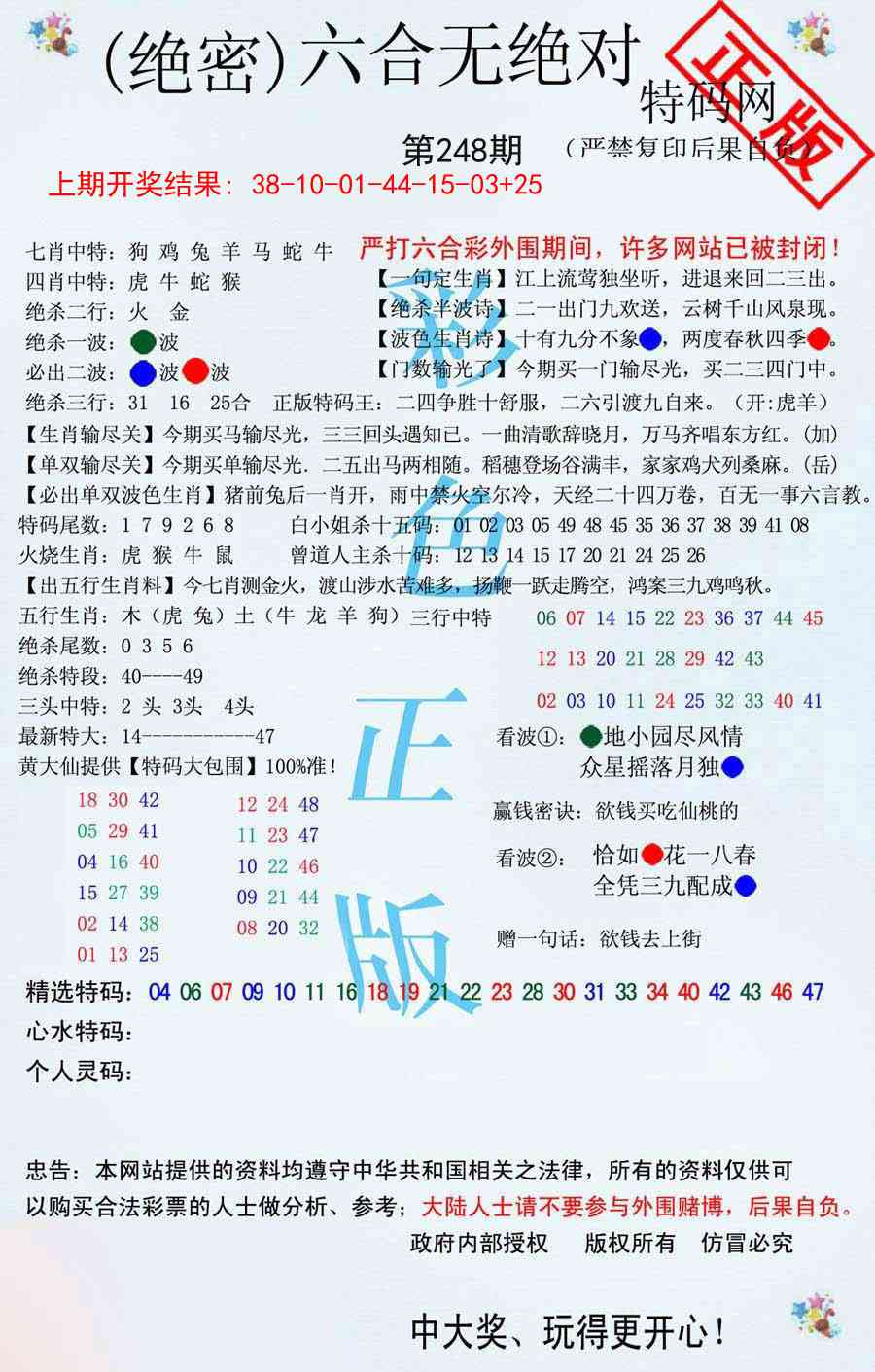 248期六合无绝对[图]