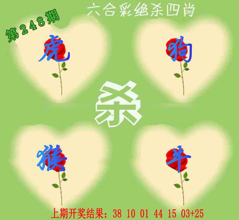 248期赛马会绝杀四肖[图]