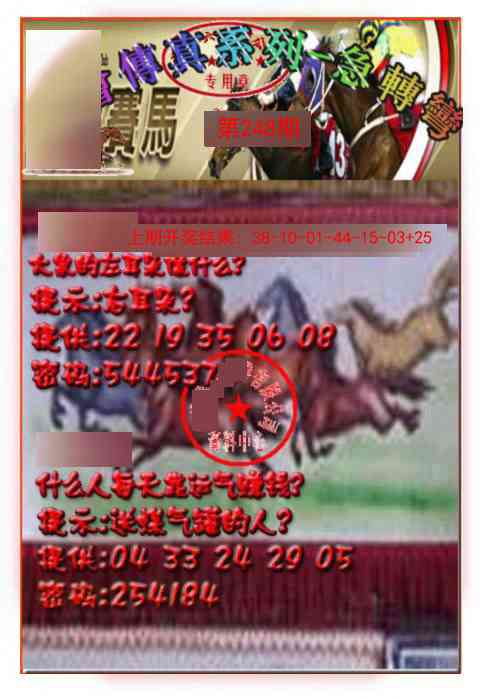 248期马会传真-急转弯[图]