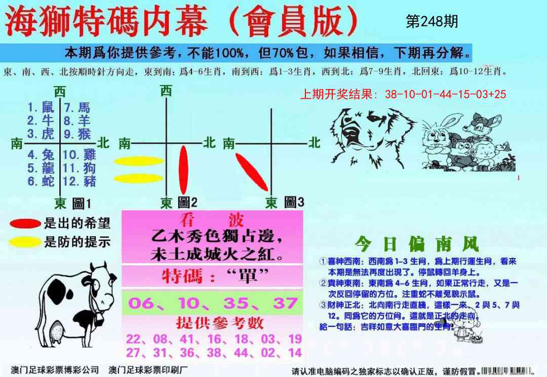 248期海狮特码会员报[图]