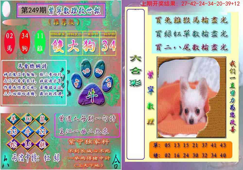 249期数理救世报[图]