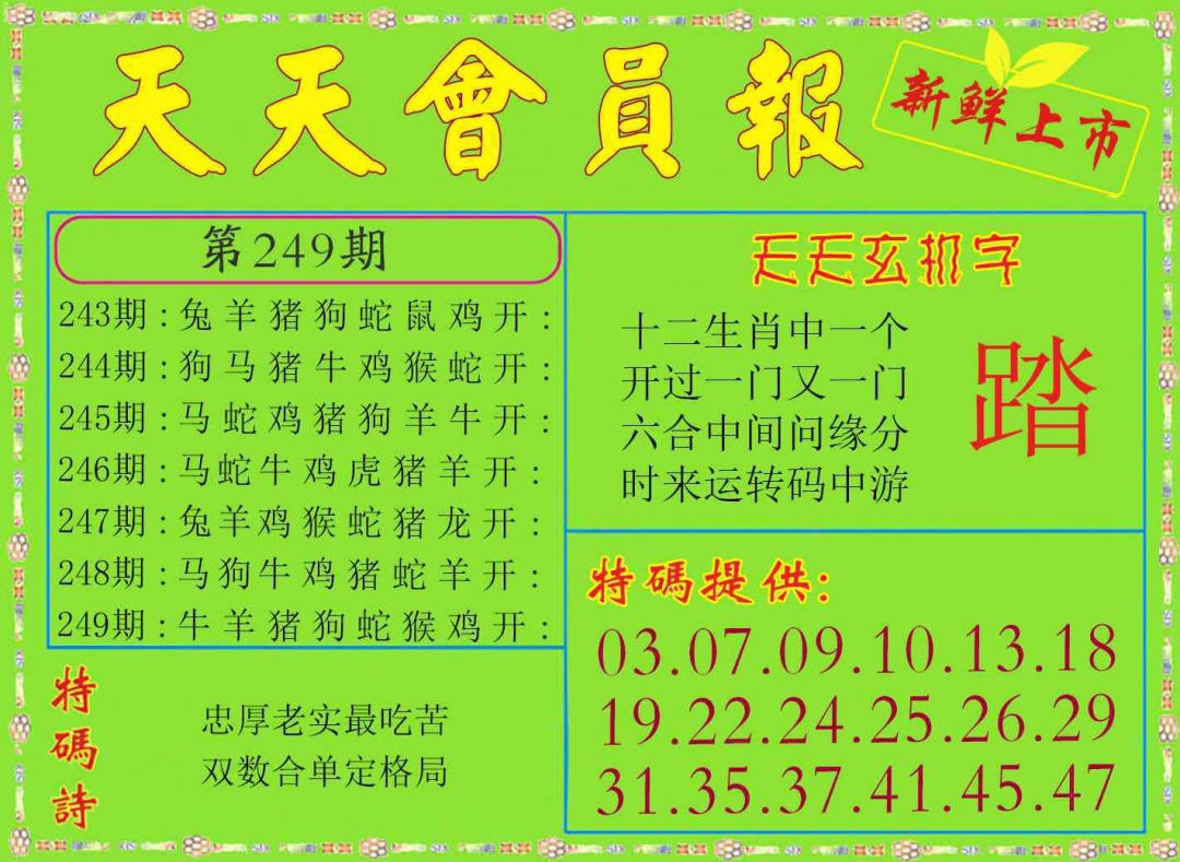 249期天天会员报[图]