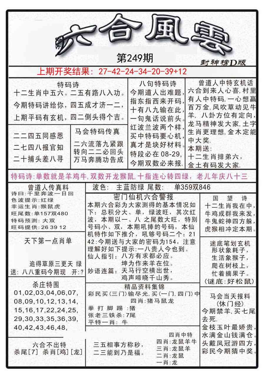 249期六合风云A[图]