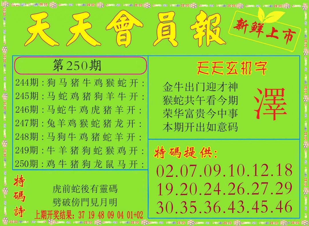 250期天天会员报[图]