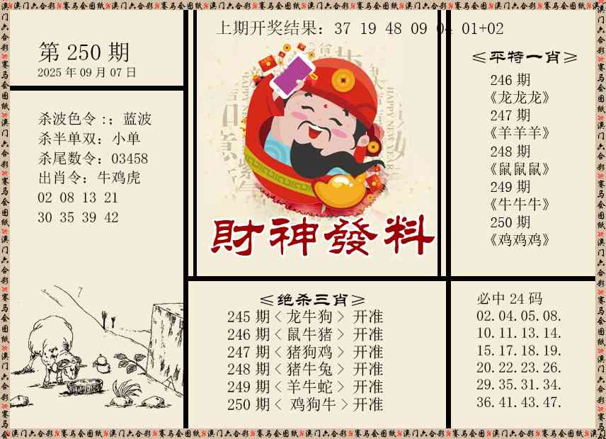 250期财神发料[图]