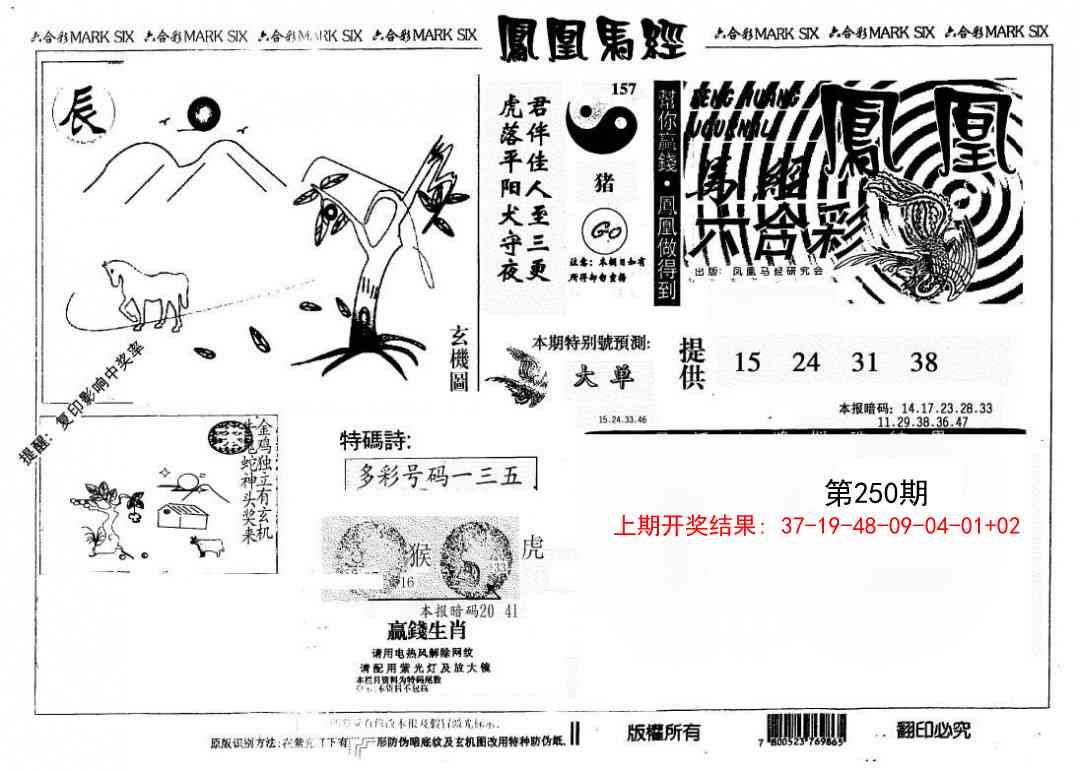 250期另版凤凰马经[图]