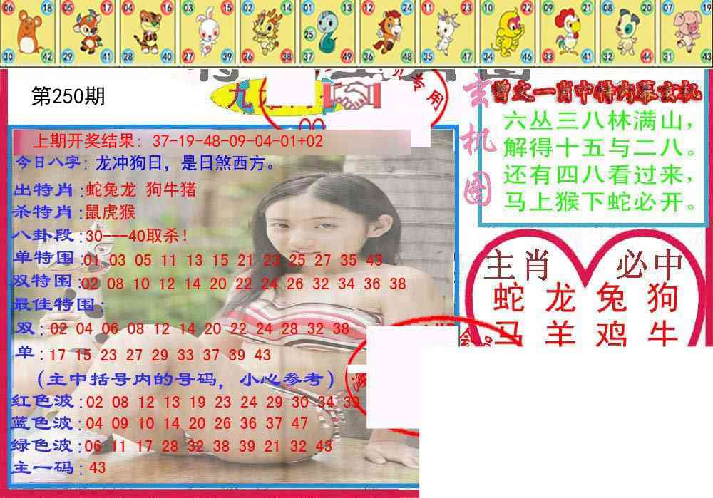 250期特码生肖图[图]