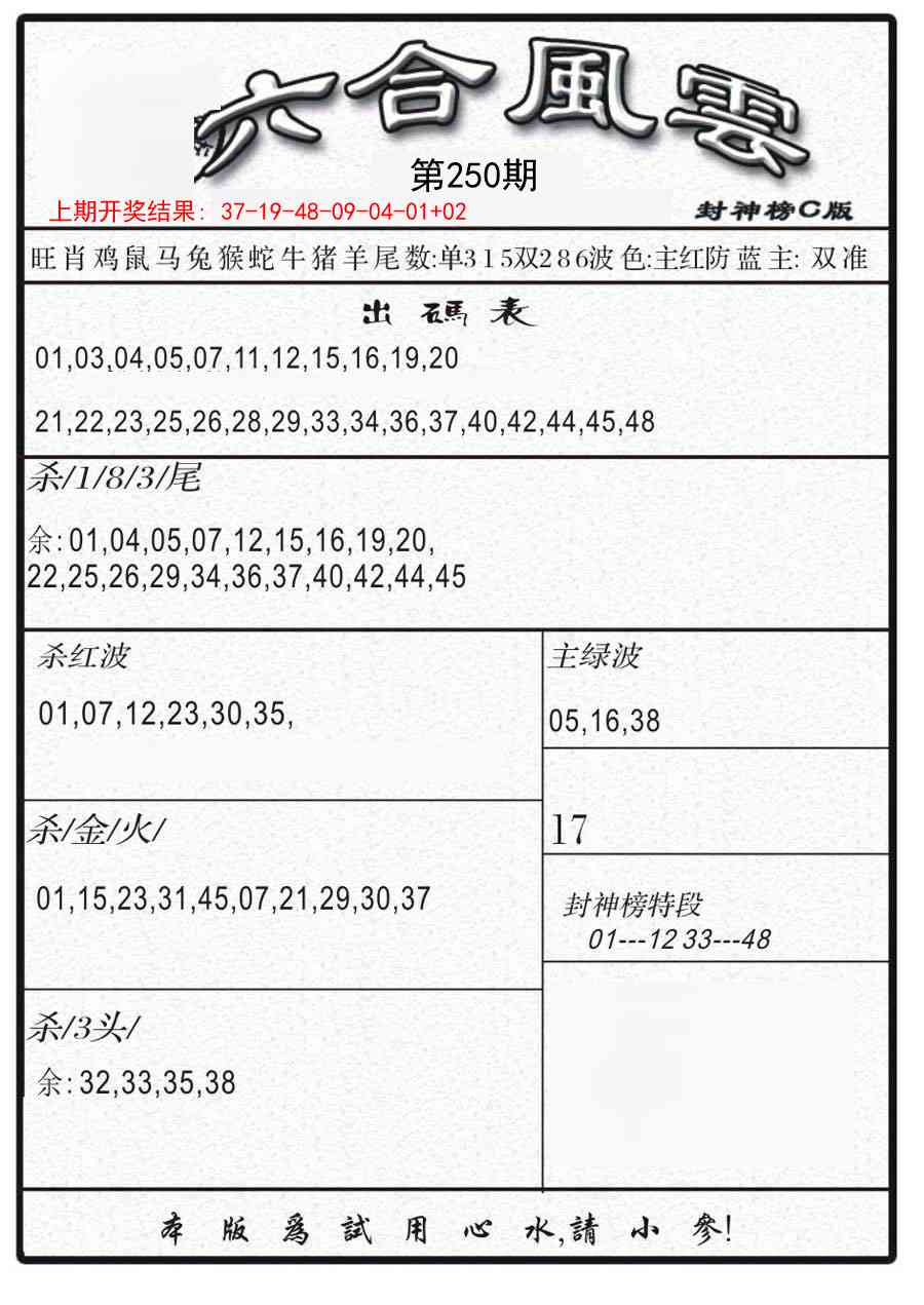 250期六合风云B[图]