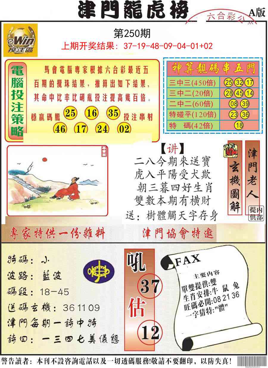 250期津门龙虎榜A[图]