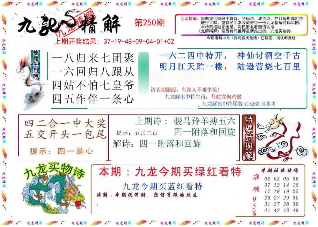 250期九龙精解[图]