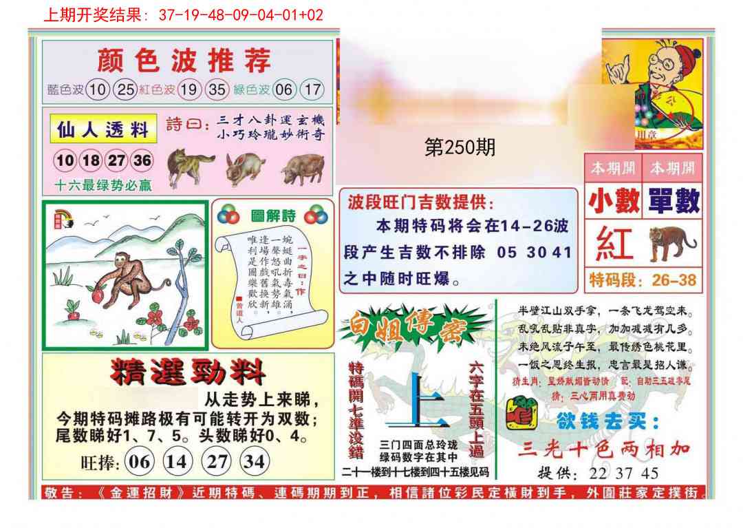 250期金运招财[图]