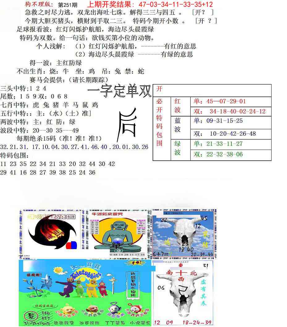 251期狗不理特码报[图]