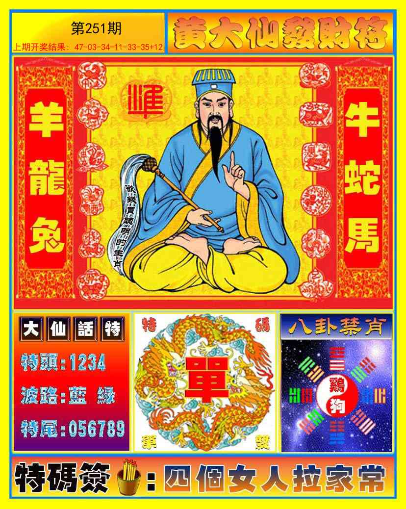 251期黄大仙发财符[图]