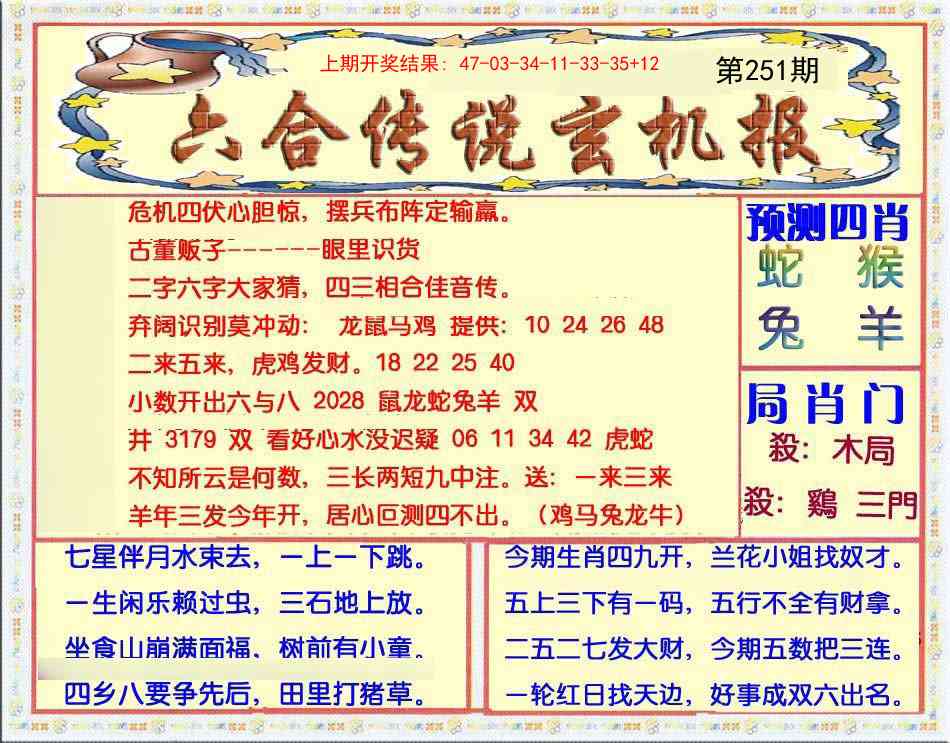 251期六合传说(玄机版)[图]