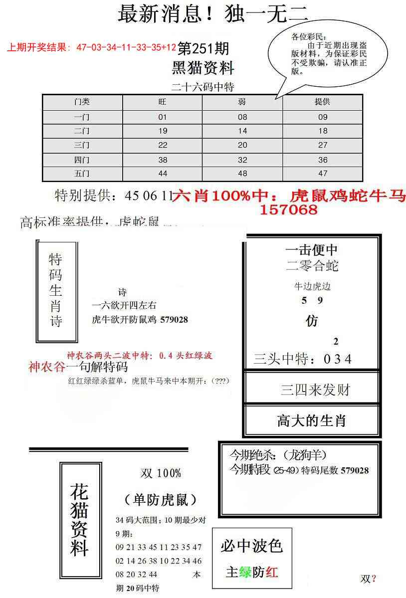 251期独一无二(正)[图]