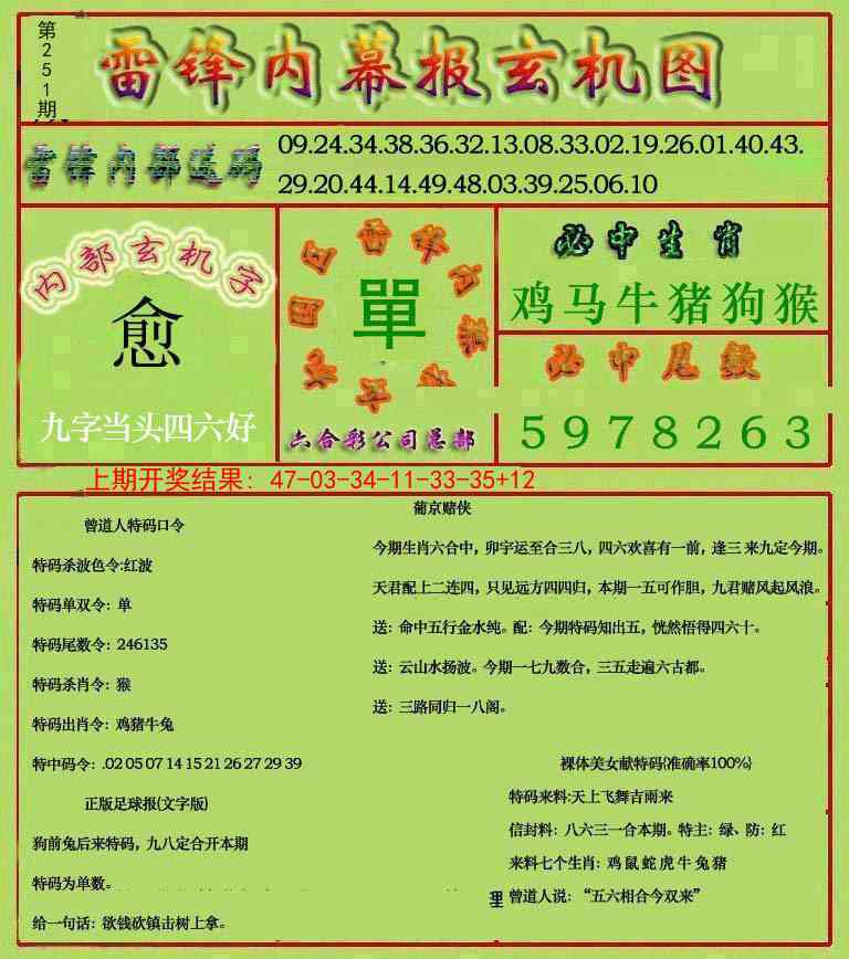 251期雷锋玄机报[图]