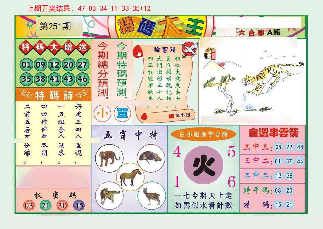251期特码大王A[图]