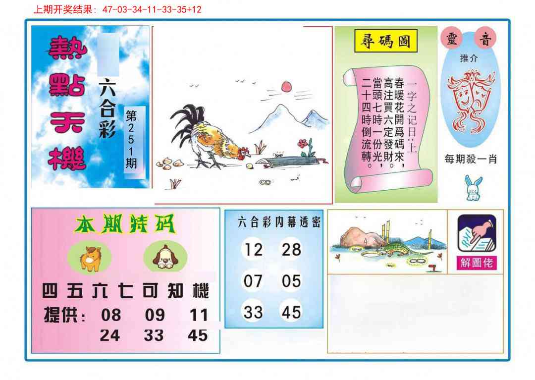 251期热点天机[图]