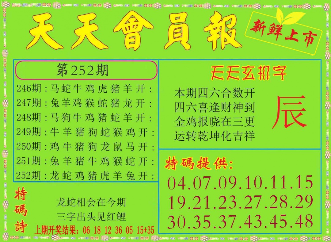 252期天天会员报[图]
