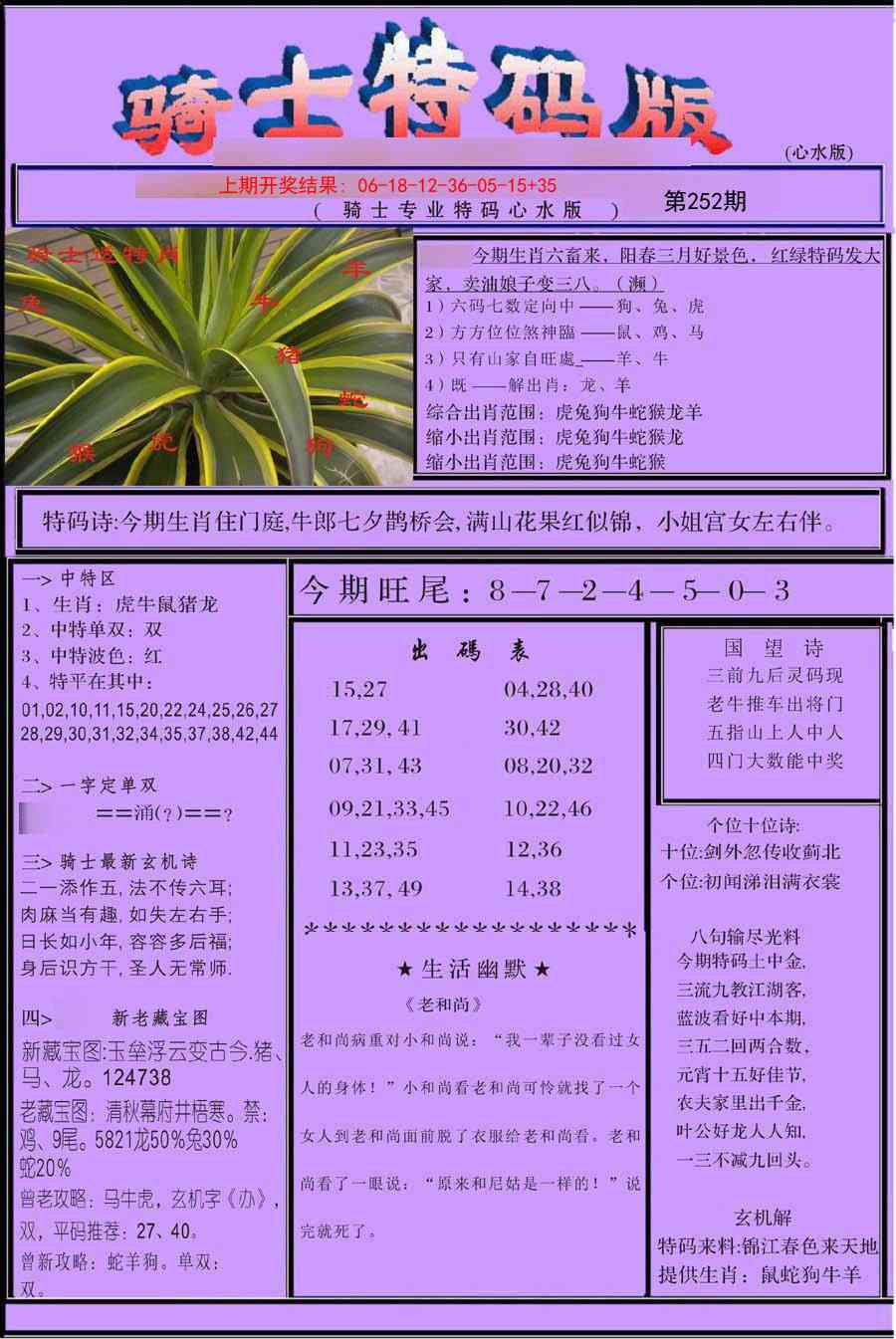 252期骑士特码版[图]