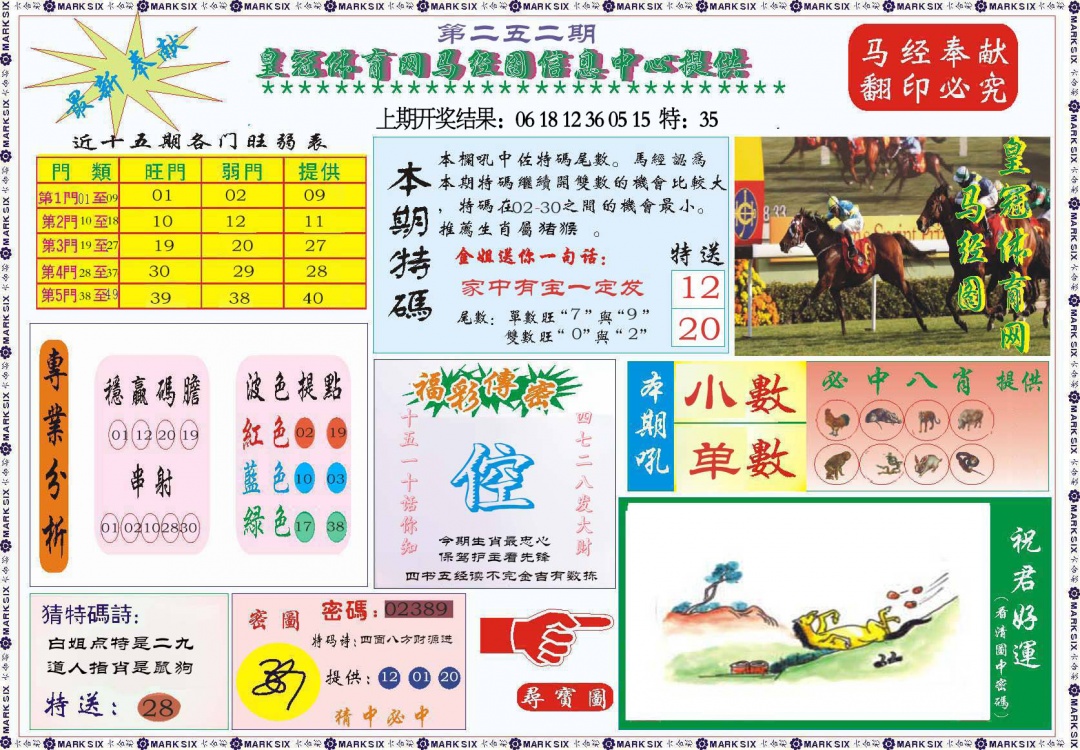 252期体育网马经图[图]