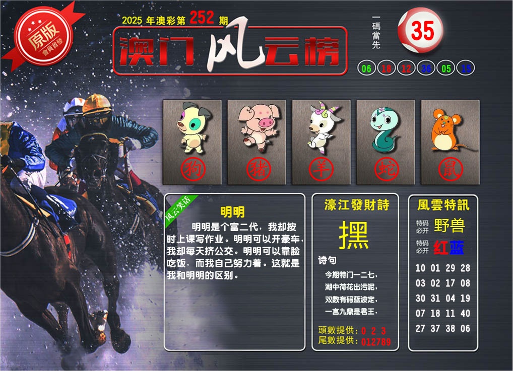 252期澳门风云榜[图]