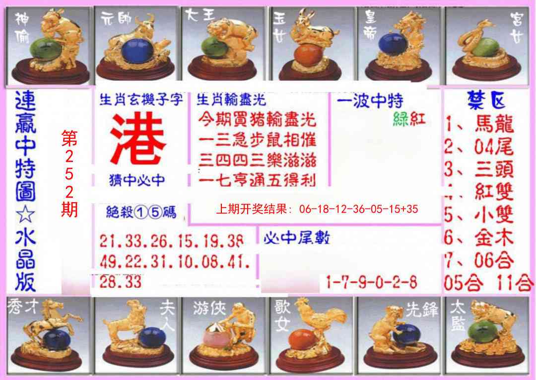 252期连赢中特图（水晶版）[图]
