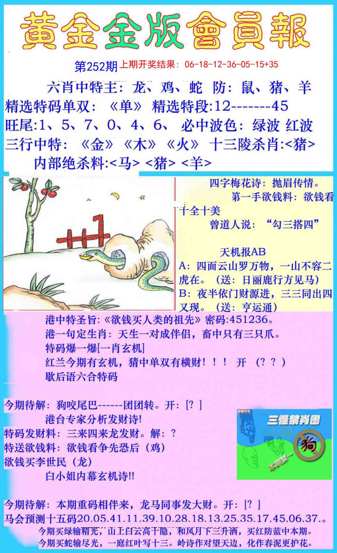 252期黄金金版会员报[图]