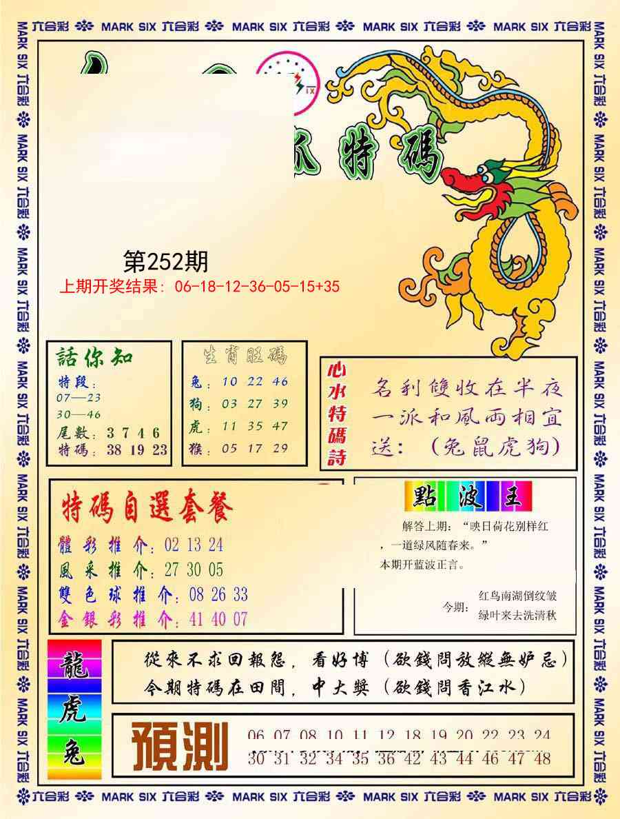 252期今日抓特码-A[图]