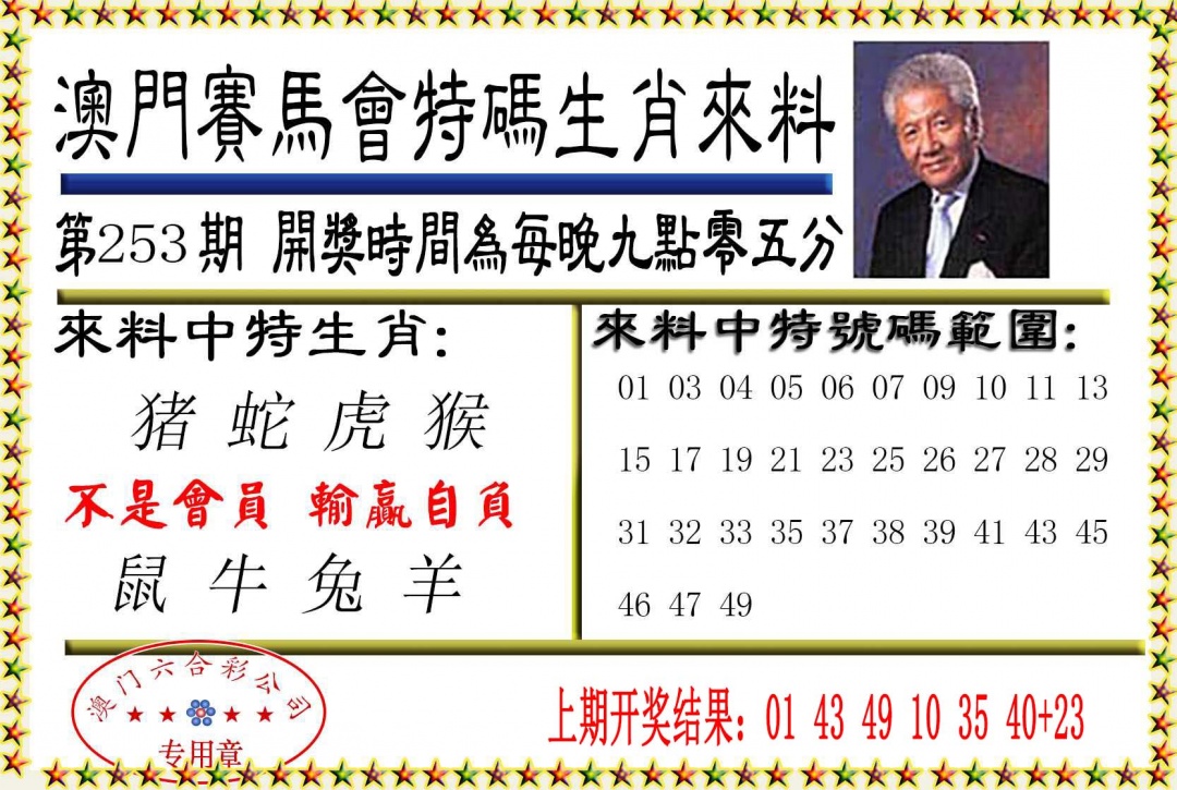 253期特码生肖来料[图]