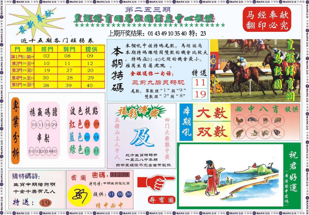 253期体育网马经图[图]