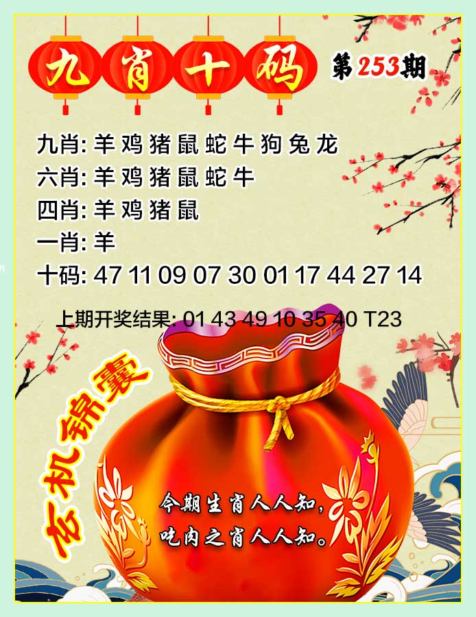 253期九肖十码[图]
