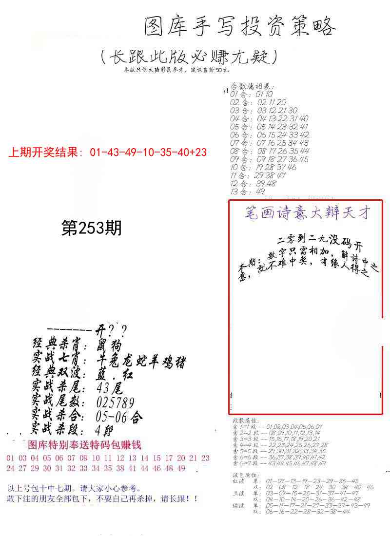 253期手写投资策略[图]
