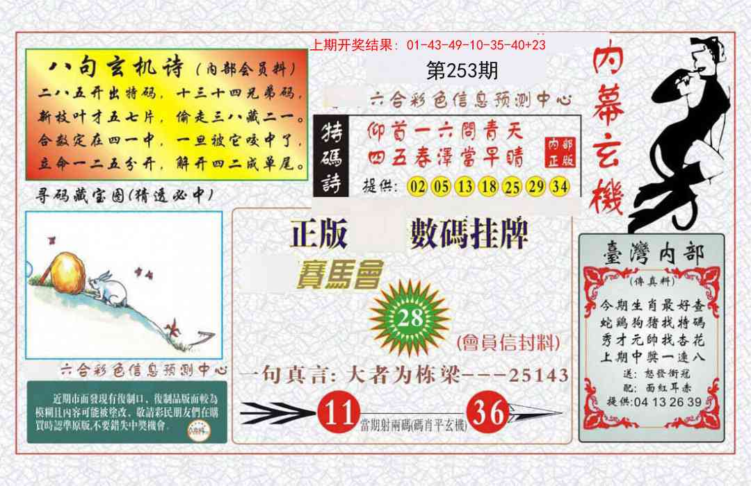 253期内幕玄机报[图]